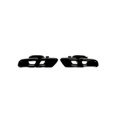 Exhaust Tail Pipes Black suitable for MERCEDES S-Class (W222) E-Class (W212) Sedan (S212) T-Model CLS (C218) Pre-Facelift 2013-2017