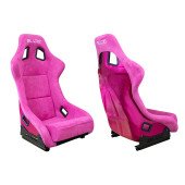 Pink Suede Racing Seat with Bright Pink Glitter