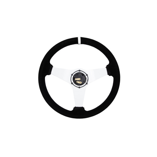 Steering wheel SLIDE 350mm offset:20mm Suede White