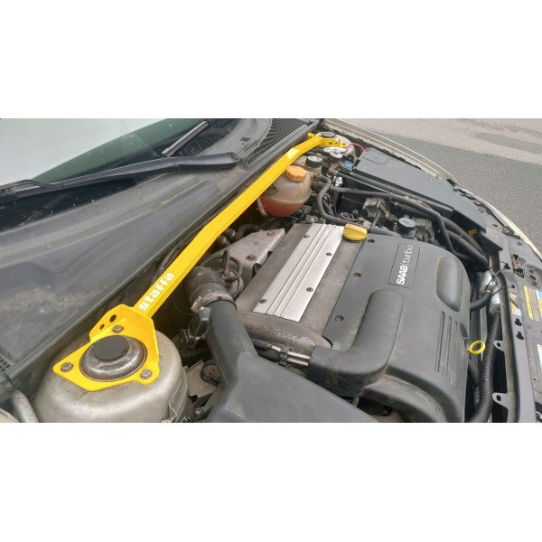 Saab 93 9-3 White Front Upper Strut Bar