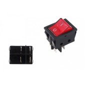 4-Pin Red Rocker Switch for Easy On/Off Control