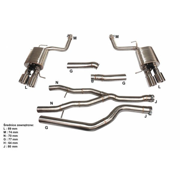 CatBack Active Exhaust for BMW F10/F18 520-535 2.0T-3.0T