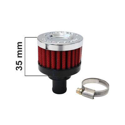 Simota 12mm Red Crankcase Breather Filter for Enhanced Performance