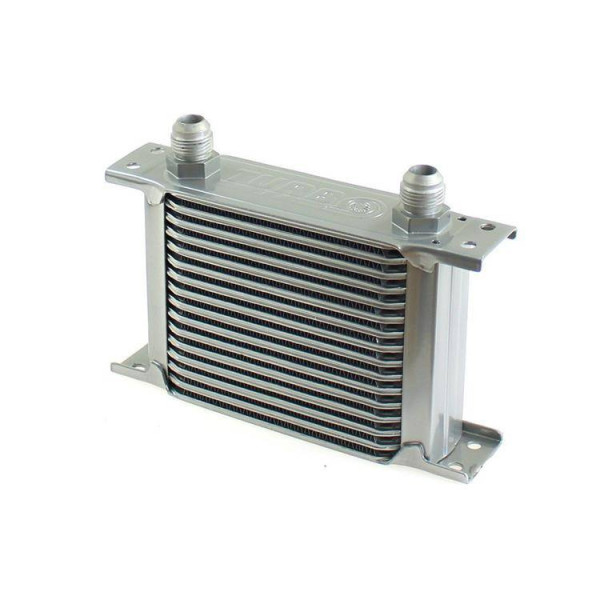 Slim Line 16-Row Oil Cooler 140x125x50 AN8 - Silver Finish