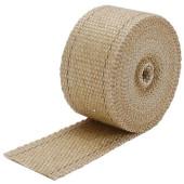 Tan Glass Fiber Exhaust Wrap 5cm x 7.5m - Heat Resistant Insulation