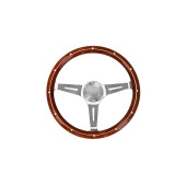 380mm Wooden Steering Wheel - Classic Car Upgrade
