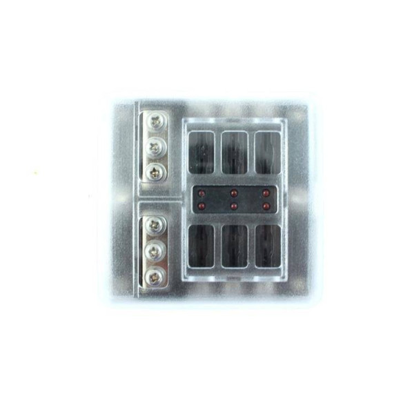 6 Circuit Fuse Box with Ground Connection - Compact Design