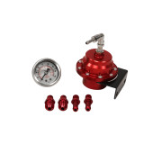 Racing AN6 Fuel Pressure Regulator with Gauge - Red