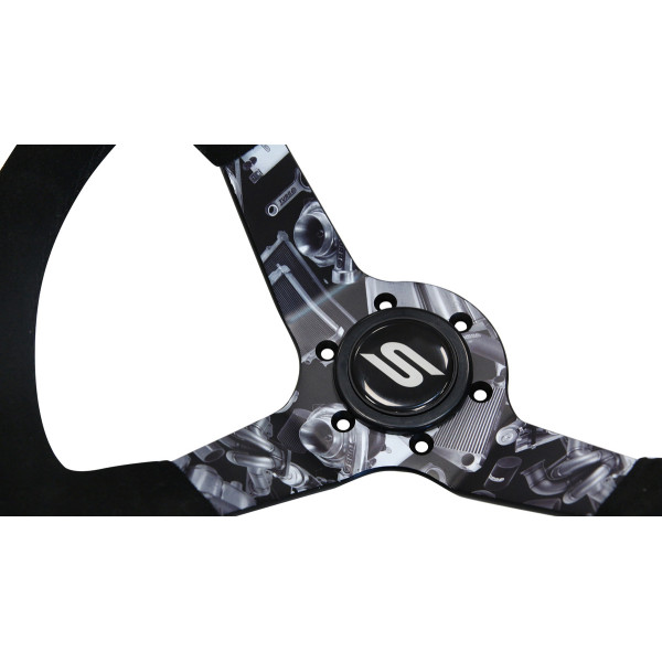 Steering wheel SLIDE 350mm offset:90mm Suede Hydrographics