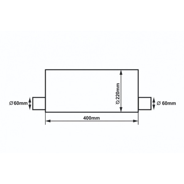 60mm Center Muffler for Enhanced Exhaust Performance
