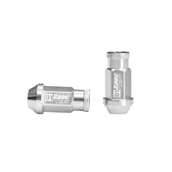 D1Spec Replica Race Wheel Lug Nuts M12x1.5 Silver - 20 Pack