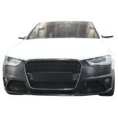 Audi A4 B8 13-16 RS4 Style Front Bumper + Grill Chrom-Black