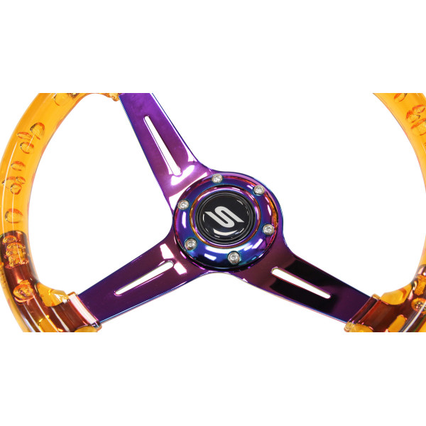 Steering wheel SLIDE 350mm offset:70mm NeoChrome Acrylic Orange