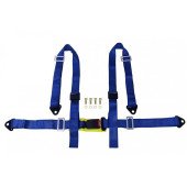 4-Point Racing Seat Belts - Blue - E4 Certified Safety Gear