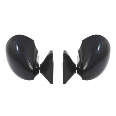 Universal Mirrors K-20 Black Manual with Blue Glass Finish