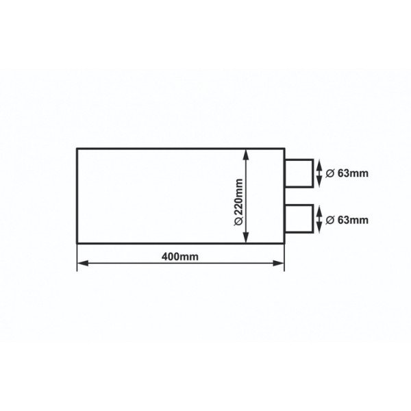 63mm Center Muffler for Enhanced Exhaust Performance