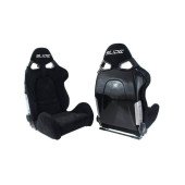 Cuga Black Suede Racing Seat Slide - Adjustable Comfort