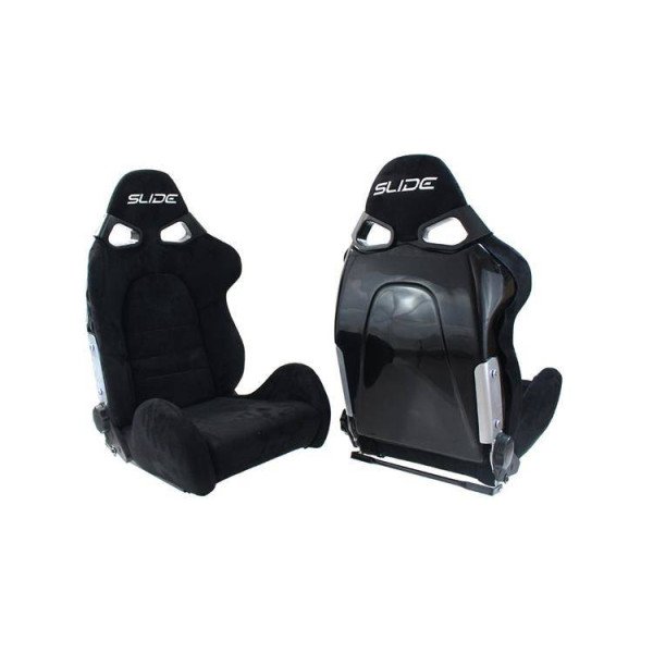Cuga Black Suede Racing Seat Slide - Adjustable Comfort