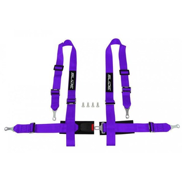 Premium Purple Racing Seat Belts - 4-Point Harness System