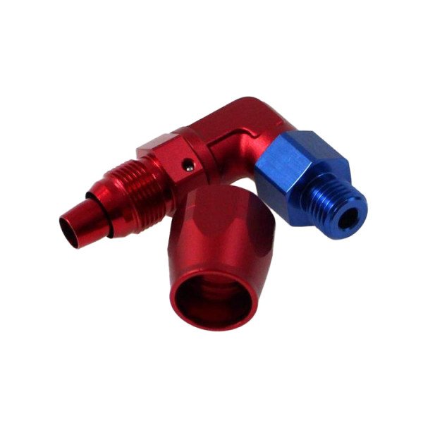 90° AN6 Swivel Fitting - Forged Cutter, 7/16-20 NPT (AN4)