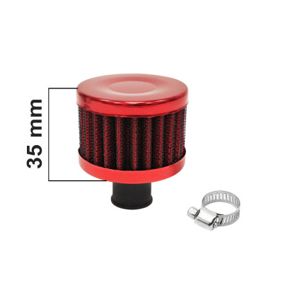 12mm Red Crankcase Breather Filter for Enhanced Engine Performance