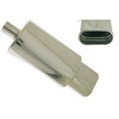 76x148mm Rear Muffler with 57mm Inlet - High Performance