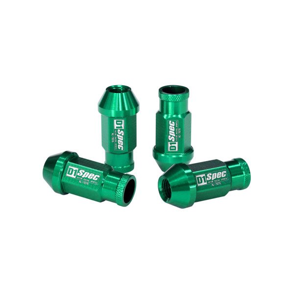 D1Spec Replica Race M12x1.25 Green Wheel Lug Nuts