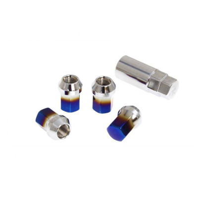 Titanium Blue M12x1.5 Wheel Lug Nut - Durable & Lightweight