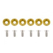 JDM Gold Decorative Screws M8x1.25 15mm - Stylish Fasteners