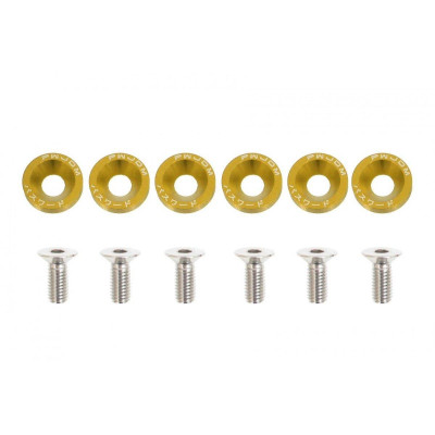JDM Gold Decorative Screws M8x1.25 15mm - Stylish Fasteners