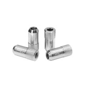 D1Spec M12x1.5 Silver Forged Aluminum Wheel Lug Nuts