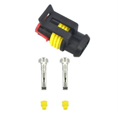 2-Pin Superseal Connector Male - Waterproof Electrical Plug