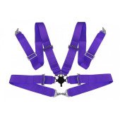 4-Point Purple Racing Seat Belts - Secure & Stylish Safety