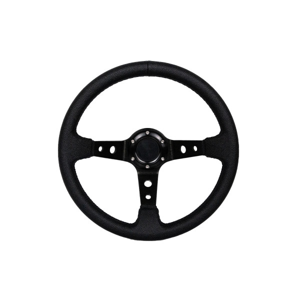 Pro 350mm Steering Wheel - 80mm Offset, Black Leather