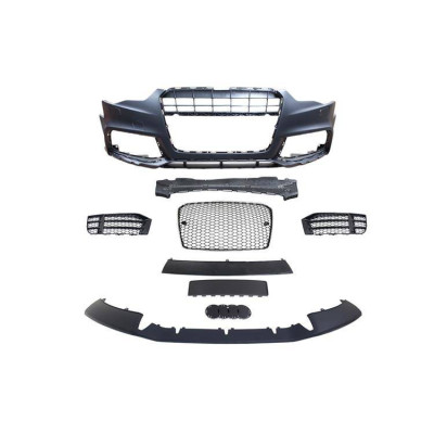 RS5 Style Chrom-Black Front Bumper & Grill for Audi A5 13-16