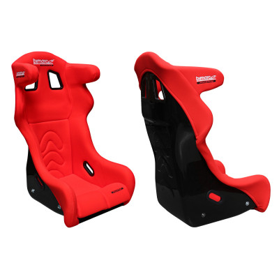 Bimarco Phantom Red FIA Racing Seat - Welur Fabric