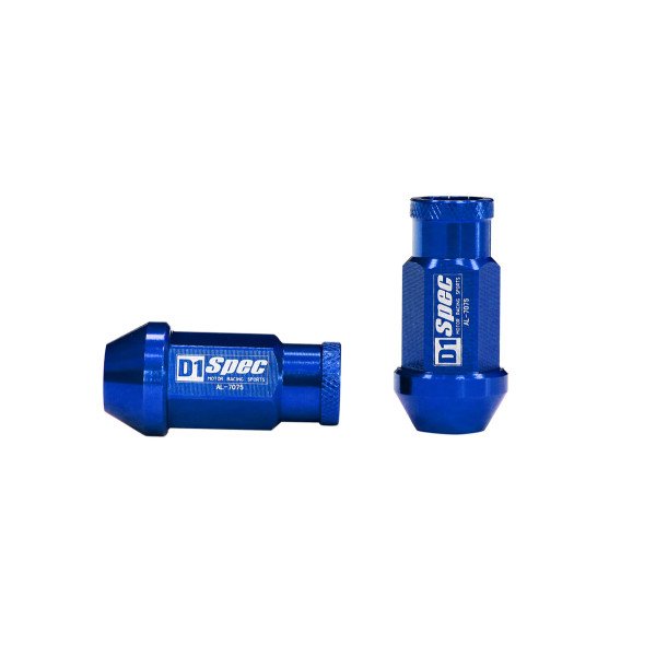 D1Spec Replica Race M12x1.25 Blue Wheel Lug Nuts - 20 Pack