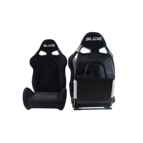 Cuga Black Suede Racing Seat Slide - Adjustable Comfort