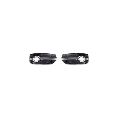 Chrome Black Fog Light Covers for Audi Q3 8U - Stylish Upgrade