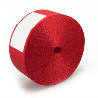 10m Red Seat Belt - Durable Safety Strap for Vehicles