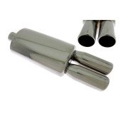 High-Performance Rear Muffler 2x76mm Inlet 63.5mm Outlet