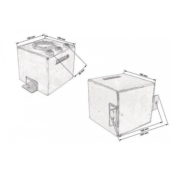 2L Silver Fuel Tank with Pump Hole - Durable & Efficient
