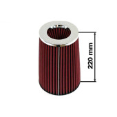 Simota Red Air Filter H:220mm DIA:60-77mm JAUWS-022A
