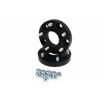 22mm Bolt-On Black Wheel Spacers 4x108 63.3mm Hub Size