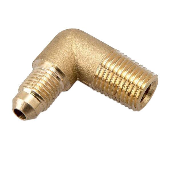 Brass 1/4 NPT to AN4 90-Degree Adapter Fitting