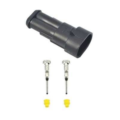 2-Pin Superseal Connector Female - Waterproof Electrical Plug