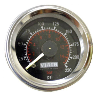 VIAIR 2 Black Illuminated Double Manometer - Precision Gauge