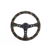 350mm Camouflage Steering Wheel - Stylish & Compact Design