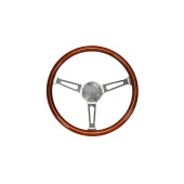380mm Wooden Steering Wheel - Classic Car Upgrade