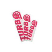 Sticker TurboWorks Purple-White 15cm